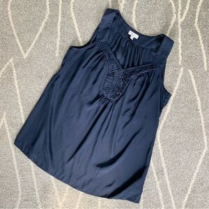 A Pea in the Pod Navy Silk Tank Top Blouse